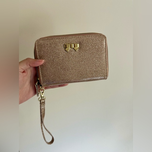 Handbags - Glittery Rosegold Women's Wristlet Wallet